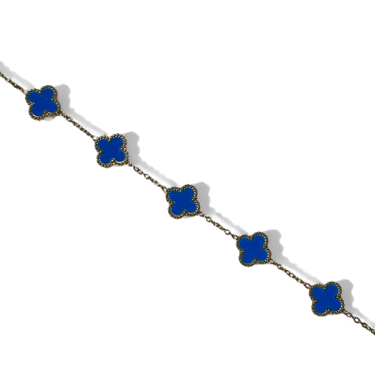 Bracelet trèfle [GOLD BLEU]