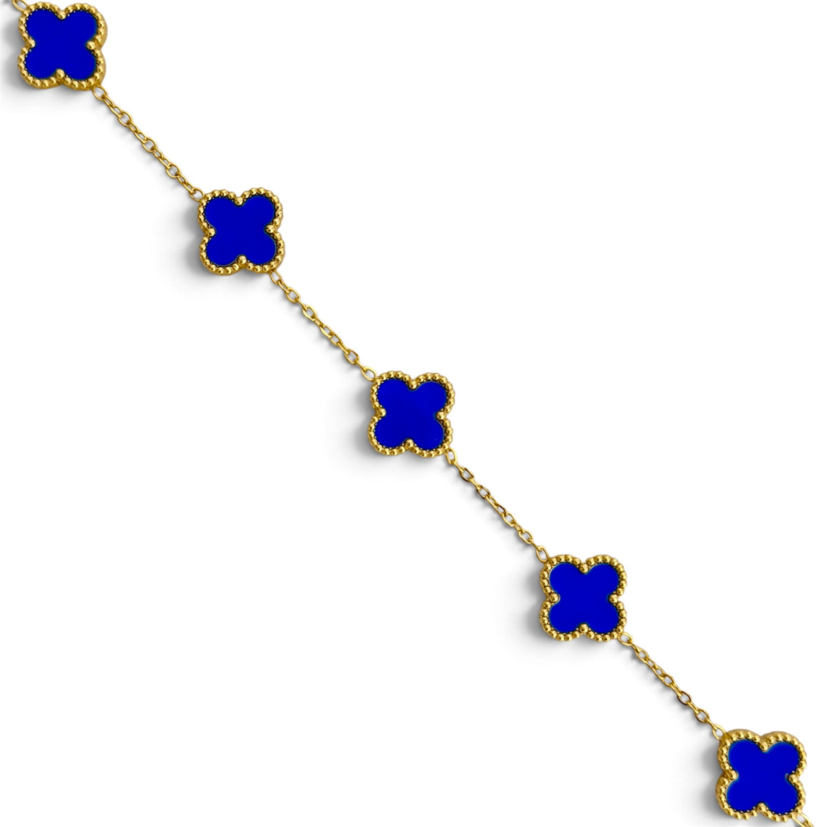 Bracelet trèfle [BLEU ROI]