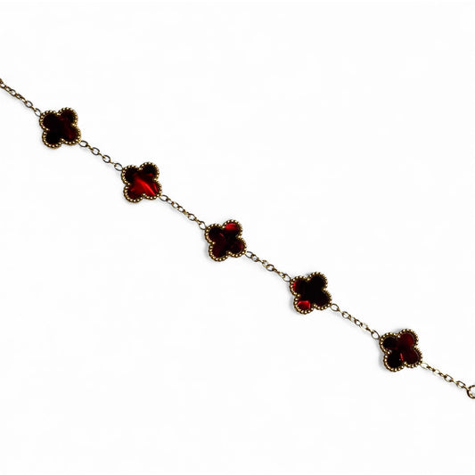 Bracelet trèfle [BORDEAUX]