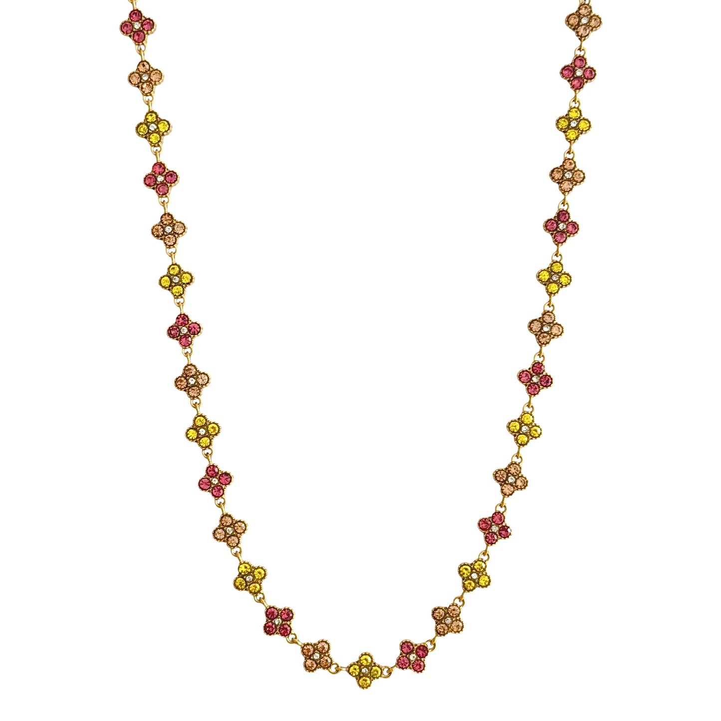 Collier Flower [ROSE ET JAUNE]