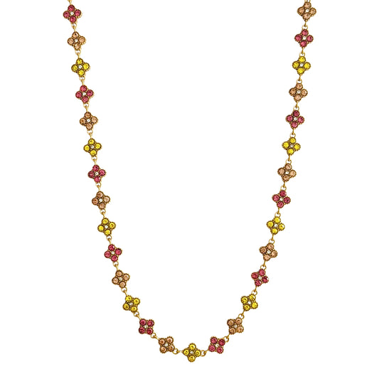 Collier Flower [ROSE ET JAUNE]