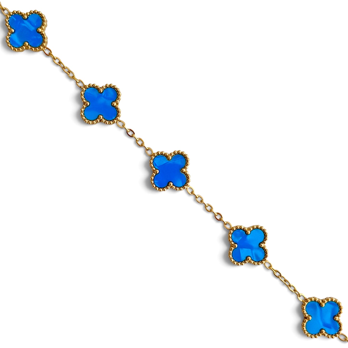 Bracelet trèfle [BLEU]