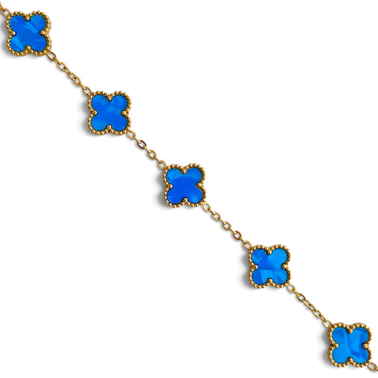 Bracelet trèfle [BLEU]