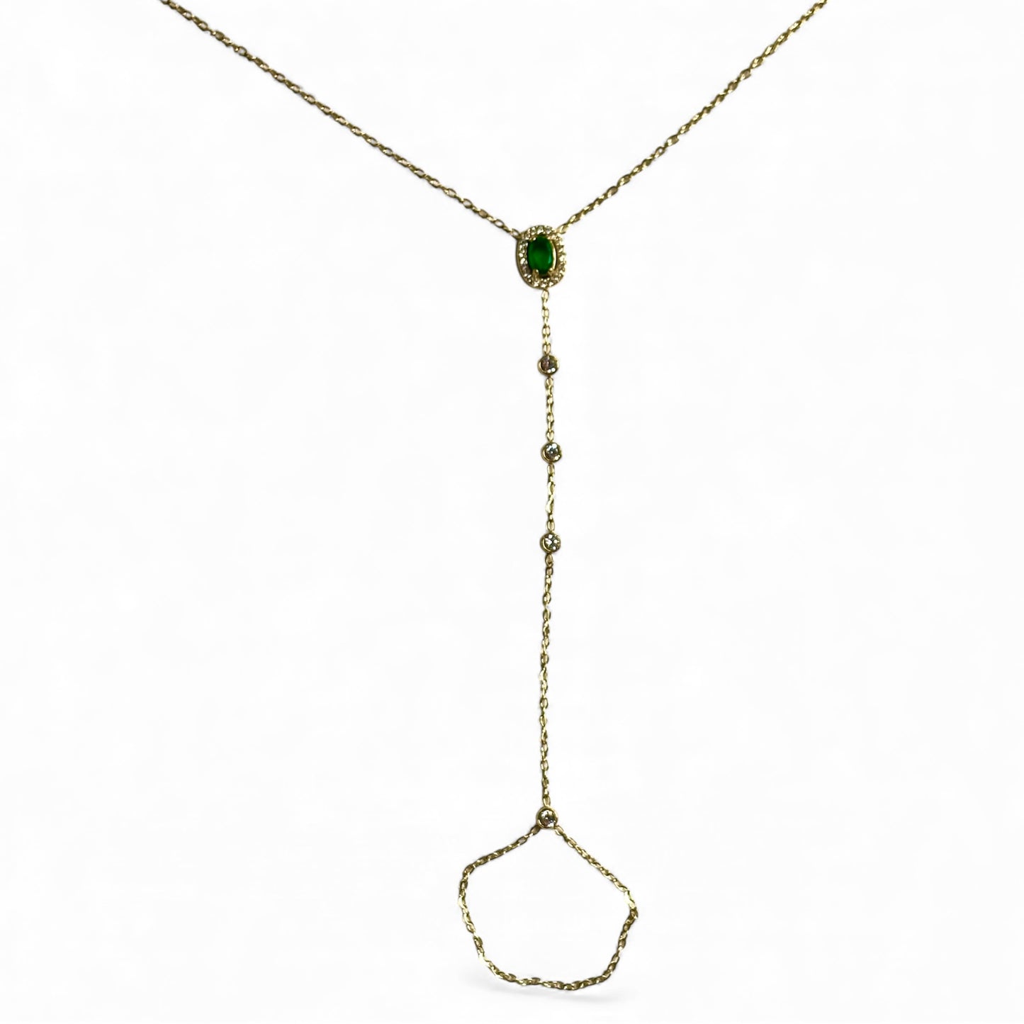 Chaîne de main Elaria [GOLD VERT]