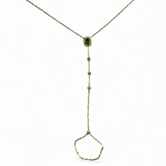 Chaîne de main Elaria [GOLD VERT]