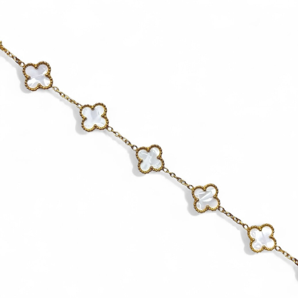 Bracelet trèfle [BLANC]