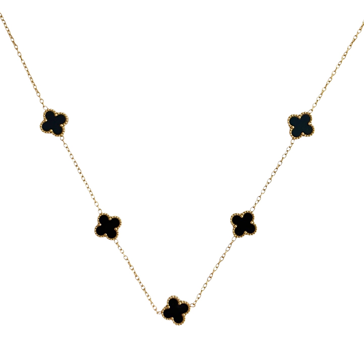 Collier trèfle [GOLD NOIR]