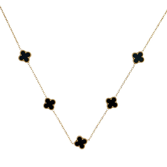 Collier trèfle [GOLD NOIR]