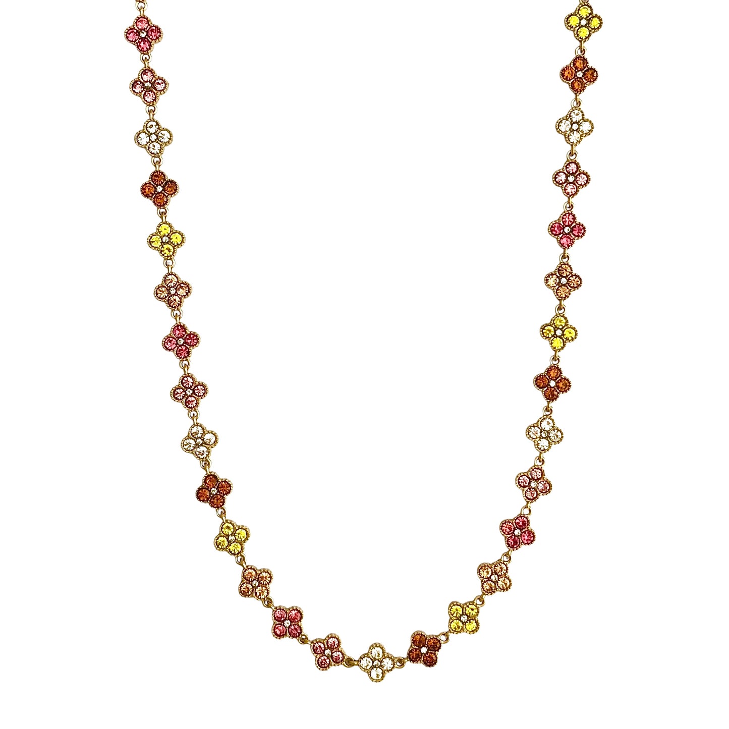 Collier Flower [JAUNE ET ROSE]