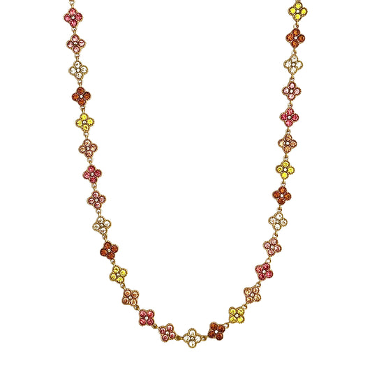 Collier Flower [JAUNE ET ROSE]