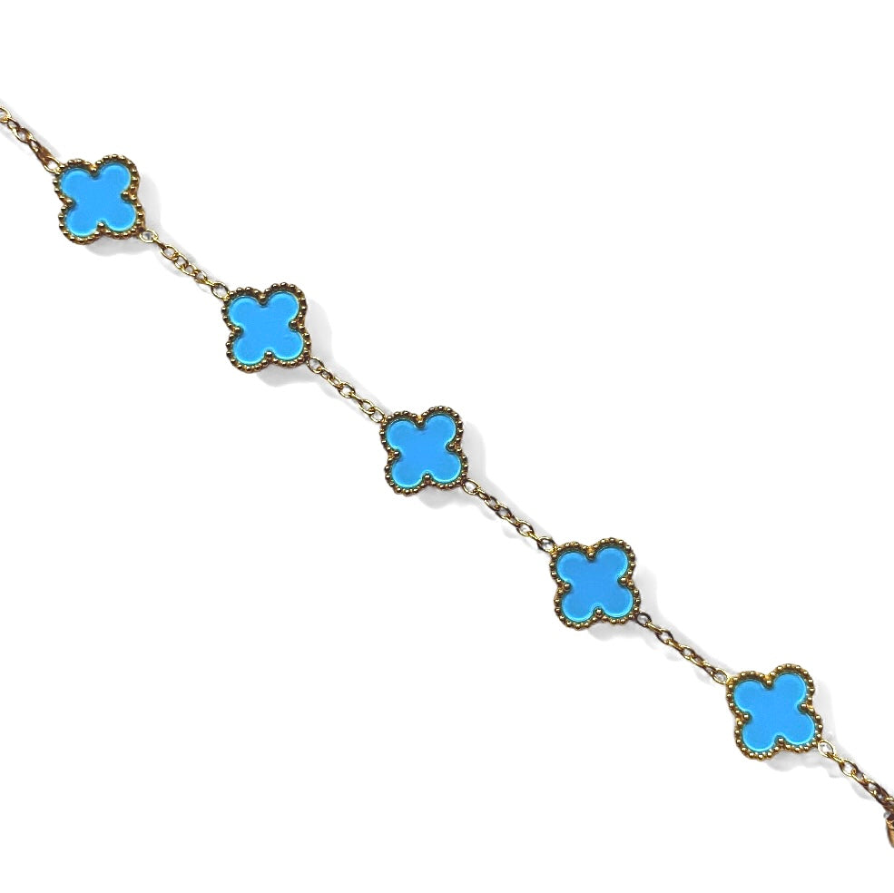 Bracelet trèfle [TURQUOISE]