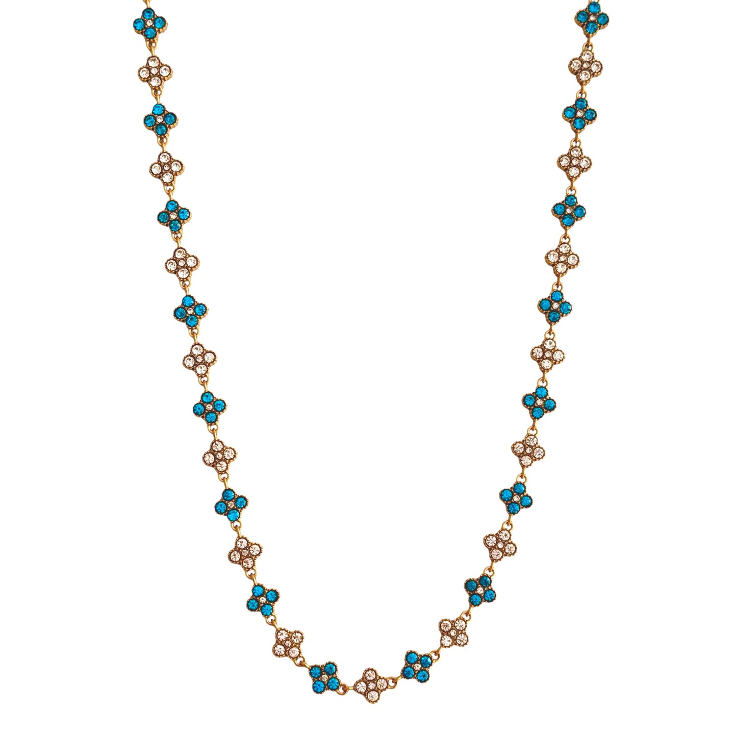 Collier Flower [TURQUOISE ET GOLD]