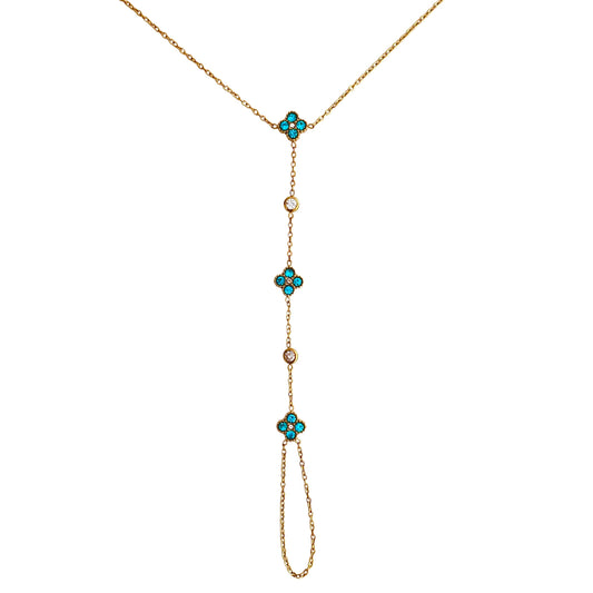 Chaîne de main Flower [TURQUOISE]