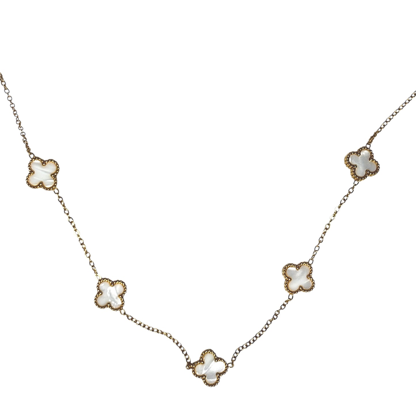 Collier trèfle [GOLD BLANC]