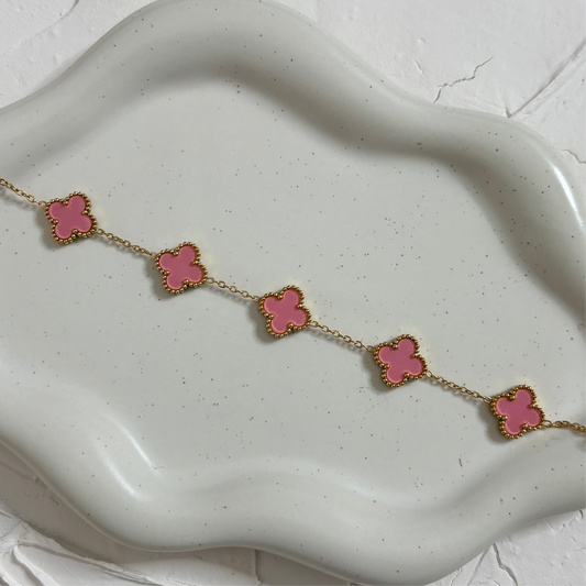 Bracelet trèfles [ROSE]