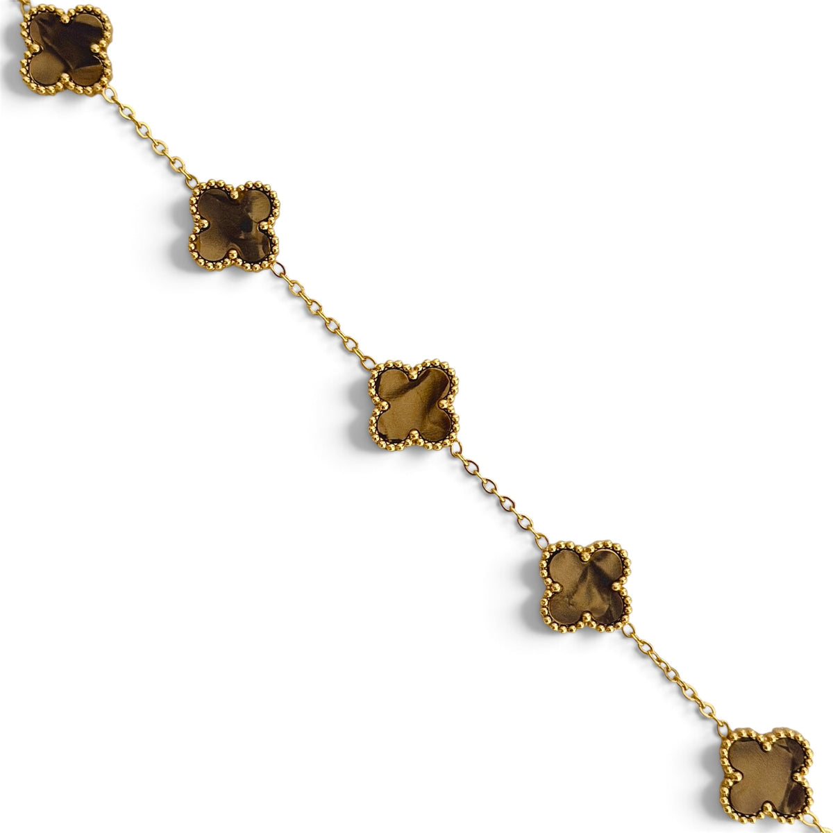 Bracelet trèfle [MARRON]