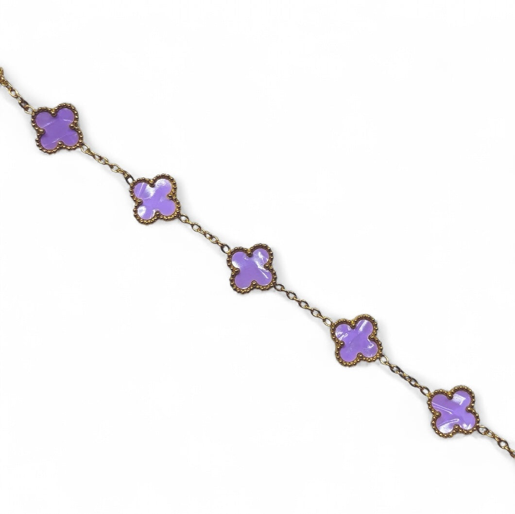 Bracelet trèfle [VIOLET]