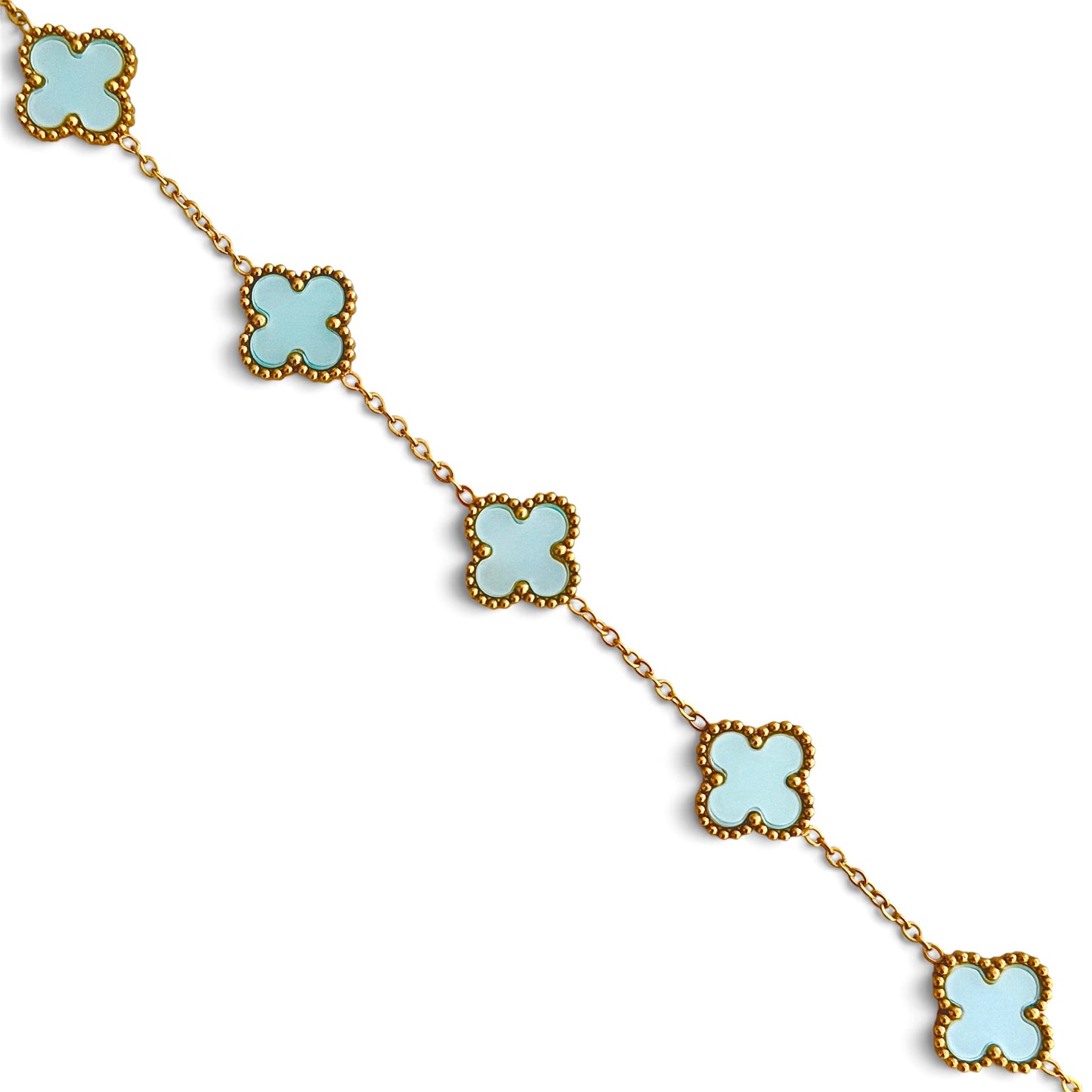 Bracelet trèfle [BLEU CLAIR]