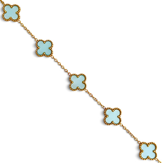 Bracelet trèfle [BLEU CLAIR]